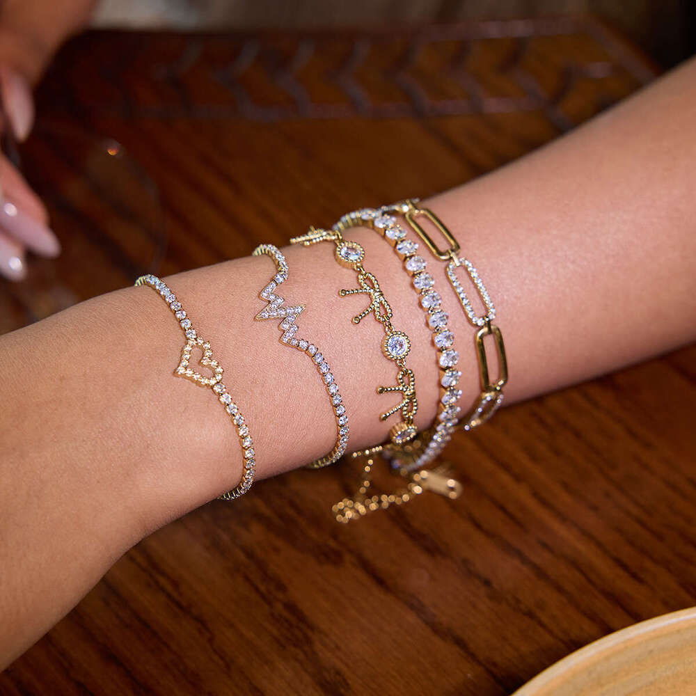 Stainless Zircon Jewelry Light High-end Non-fad Titanium Steel Jewelry Bracelet Designer for Women