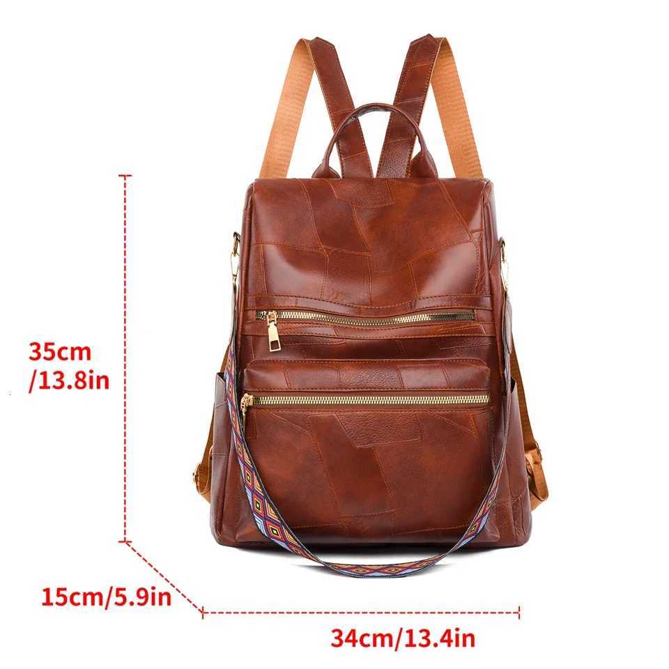 New Women Backpack High Quality Leather Backpack Multi-function Shoulder Bags School Bags for Teenager Bagpack Mochila Y250811