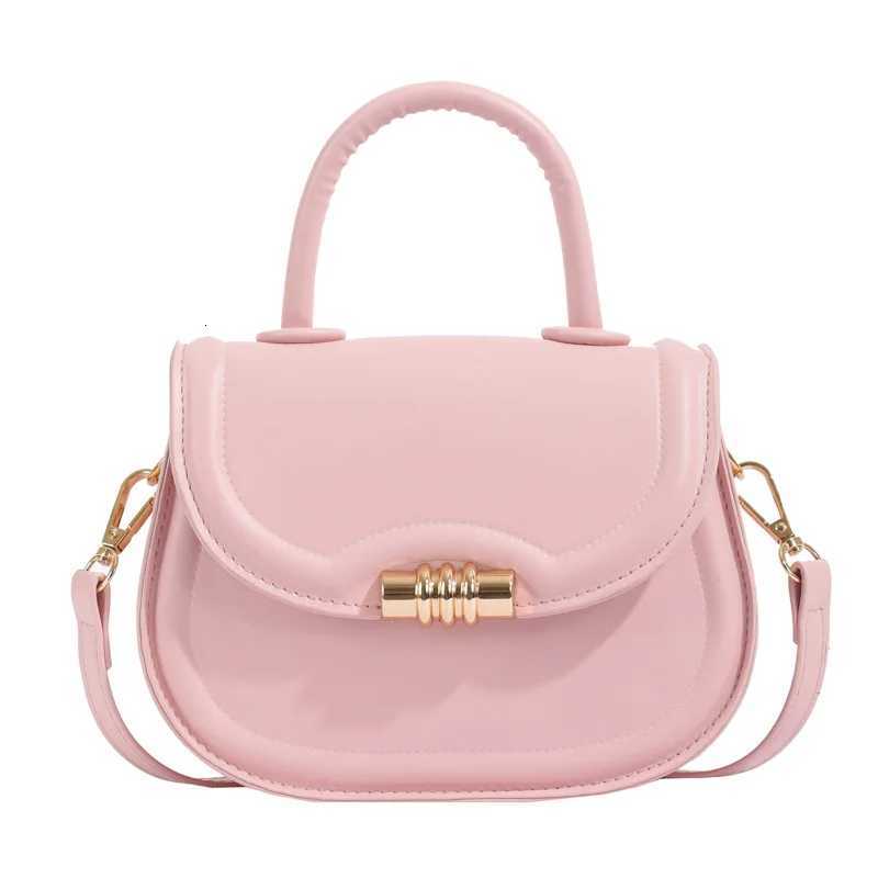 Simple Design Womens Shoulder Crossbody Bag PU Leather Ladies Small Clutch Purse Handbags Solid Color Female Handle Saddle Bags Z250812
