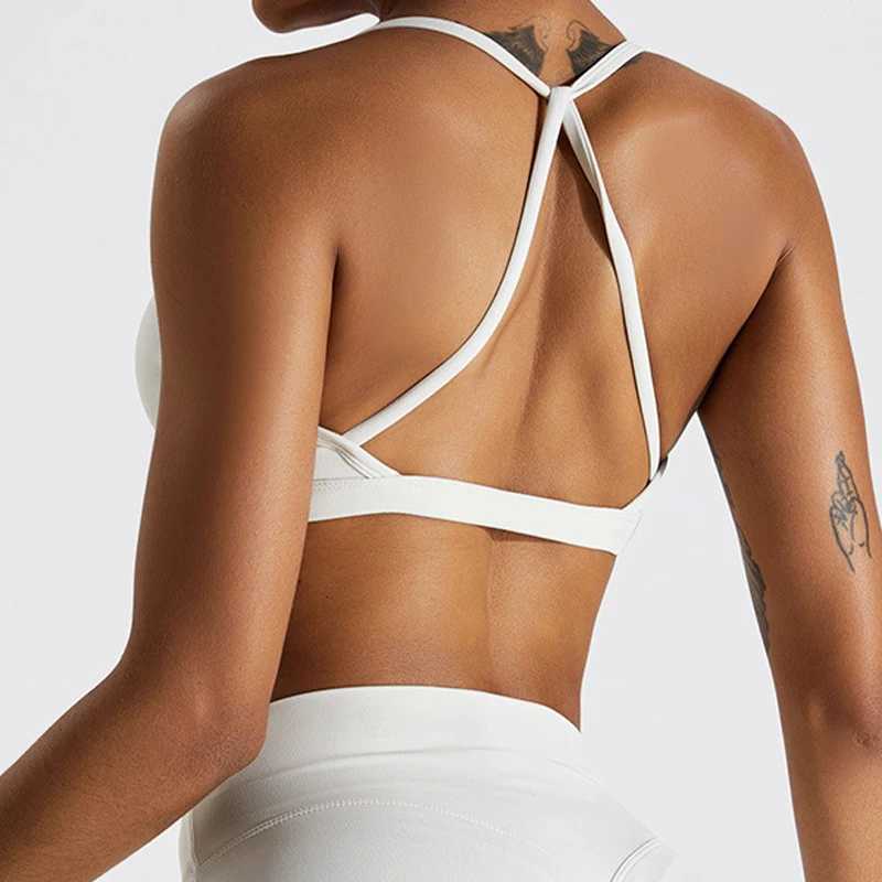 Hearuisavy Scrunch Sports Bra Gym Top Women Running Back Cross Top Women Sportswear Underwear Fitness Workout Clothes Z250812