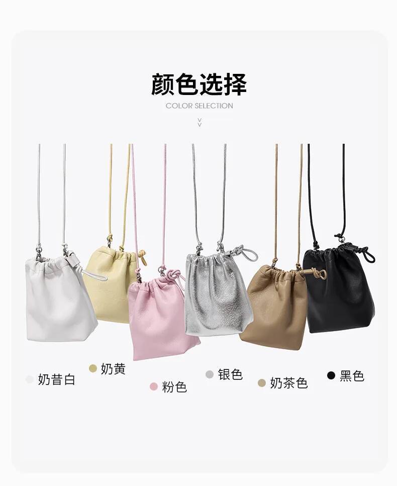 2025 new Mini leather rope bucket bags lady handbag quality cellphone pouch daily shoulder crossbody bag small ddmymarket