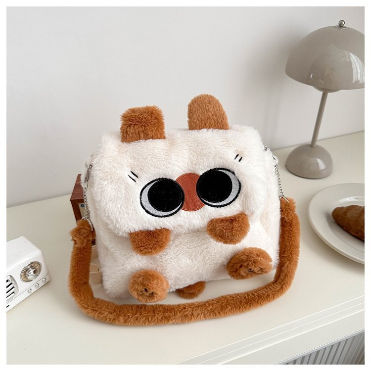 2025 Autumn New Women s Shoulder Bag Cute Plush Bag Large Capacity Cartoon Handbag Cute Doll Shoulder Bag women s Autumn bag New Designer Bag Women s 