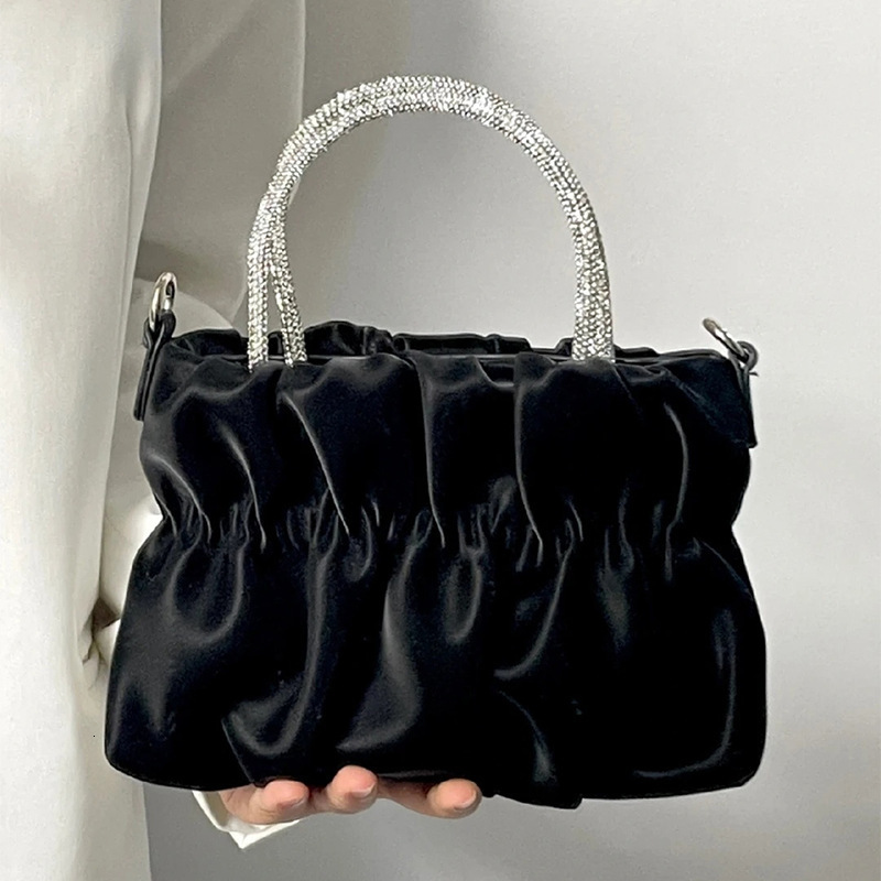 New Handbag Elegant Socialite Style Macaron Fresh Pleated Cloud Chain Crossbody Bag Handheld