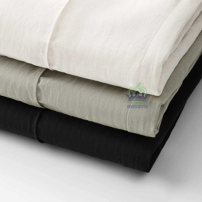 ousyu brand clothing lyocell linen fabric casual pants men summer thin elastic waist outdoors jogger wrinkled outdoor trousers W250812