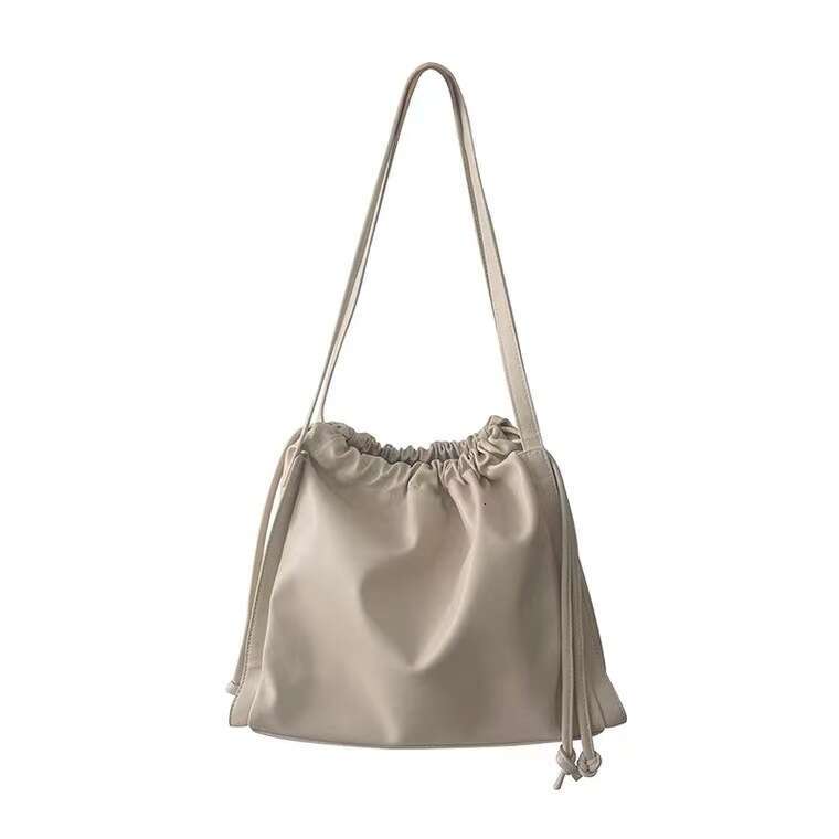 Large Capacity Women's Spring Summer Bucket Single Shoulder Tote Bag Student Class Simple Trendy B5