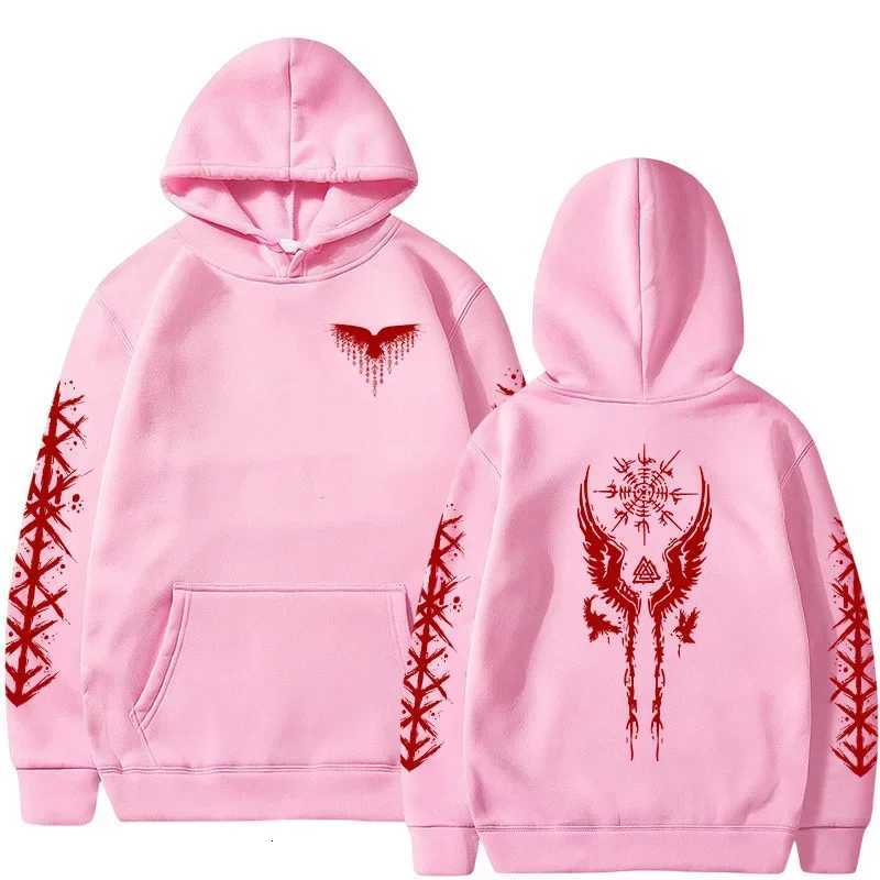 2025 New Arrival Mens Hoodie Autumn Winter Daily Casual Sport Sweatshirt Ancient Viking Raven Rune Print Coat Urban Fashion Top Y250811