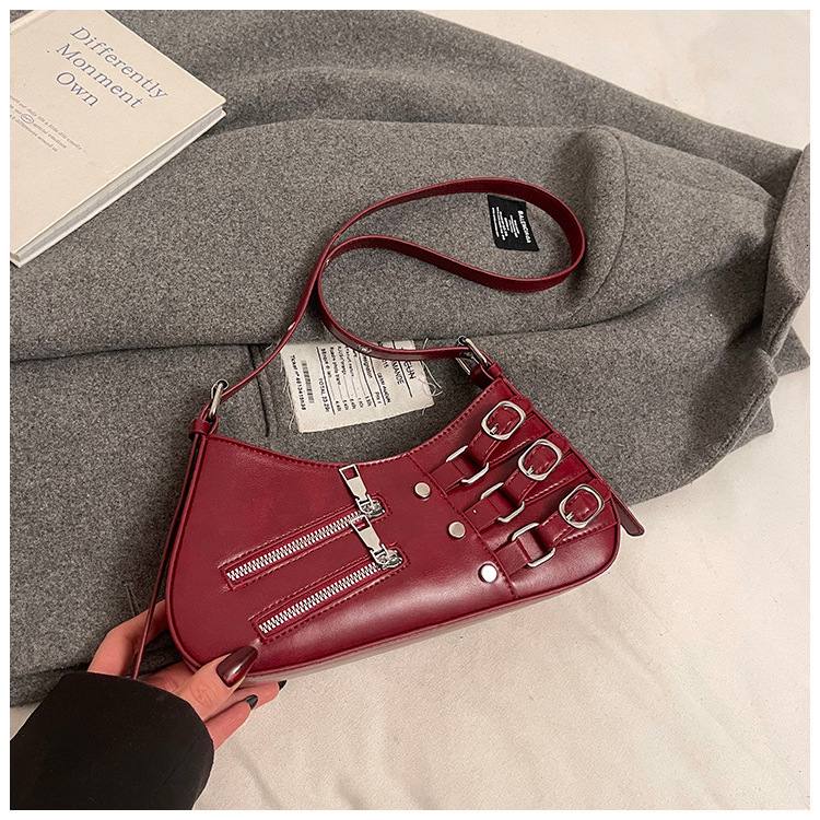 2025 autumn new women's shoulder bag chain strap niche design armpit bag fashionable commuting shoulder bag designer bag women's crossbody b