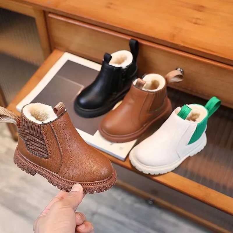 Fashion Boy Girl Short Boots Non-Slip British Style Boot Childrens Side Zipper Design Single Leather Anti-Skid Boots XJ250812