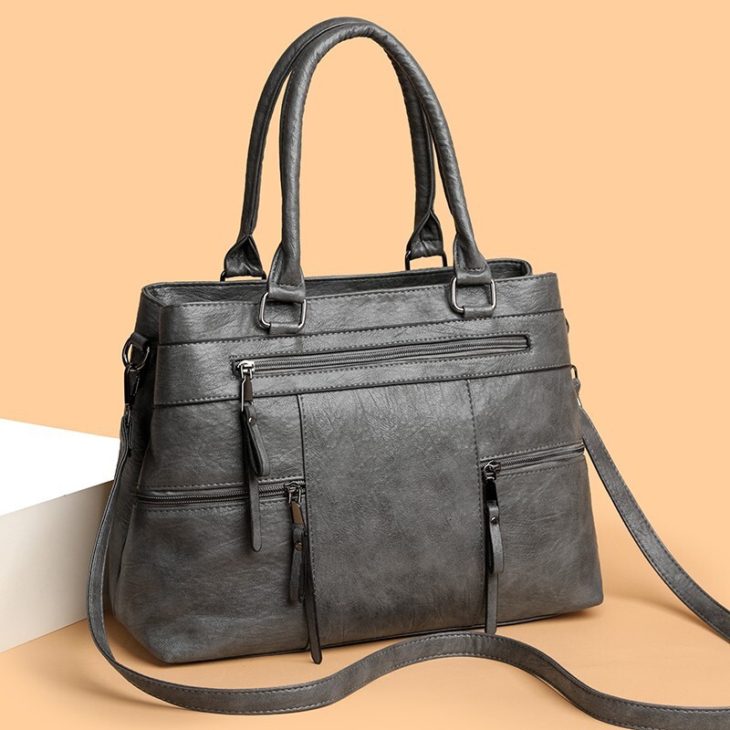 Designer's Elegant And Versatile Women's Bag, Large Capacity, High-end Texture Luxury Bag, Soft Leather Commuting Shoulder Bag, Men's O