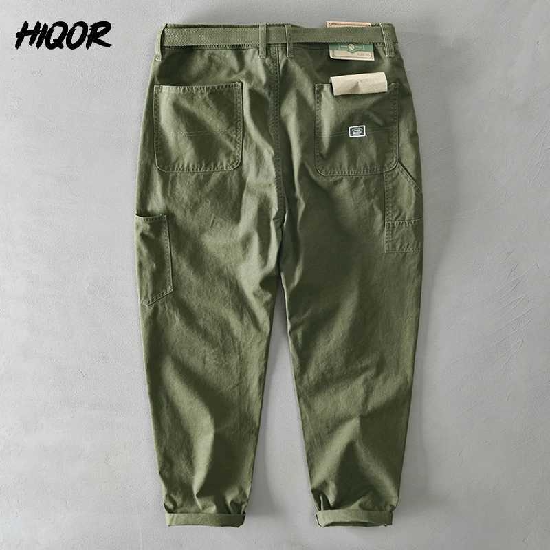 2024 Spring Autumn Cotton Men Cargo Pants Male Casual Loose Pants Man Big Pocket Trousers Fashion Khaki Harajuku Streetwear Male X250812