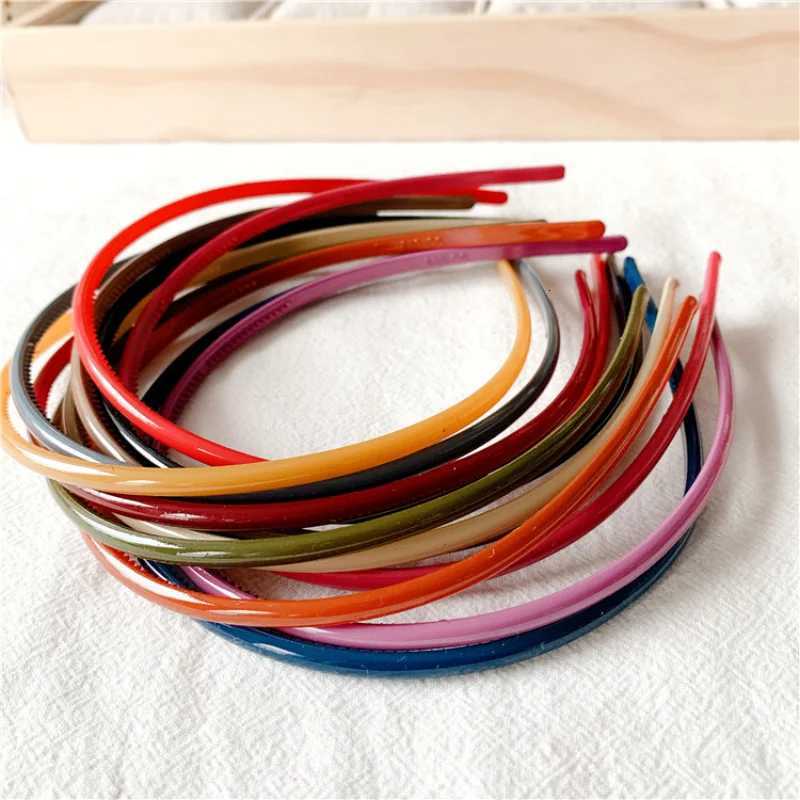 12 Wen Girls Super Thin Plastic Hairbands Solid Shining Hair Holder Cute Candy Bands X250812