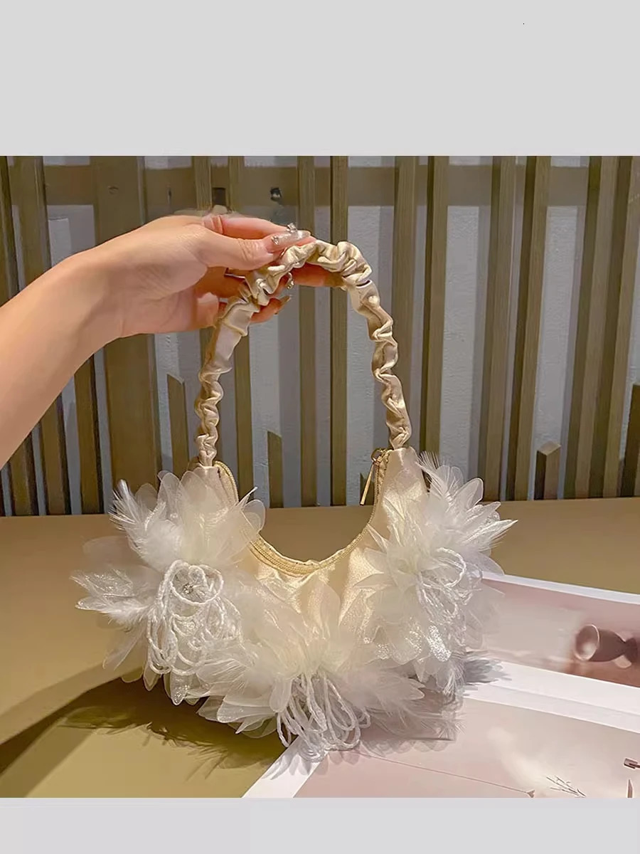 Lady Spring Summer Wedding Handbag Romantic Bridal Bag Clutch Prom Party Bags Evening Bag Dress Pink Handbags 250809