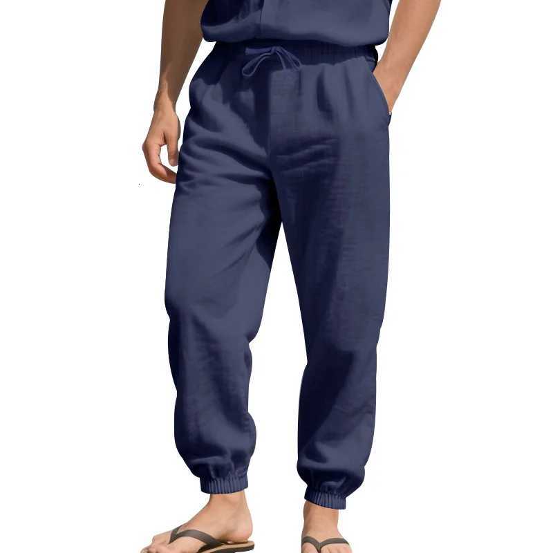 2025 New Hot-Selling Four-Season Fashion Trend Beach Style Mens Loose Linen Plus-Size Casual Sports Cargo Jogger Pants X250812