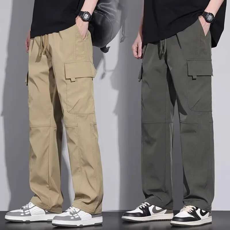 American Retro High Street Work Pants Mens Straight Leg Wide Leg Casual Pants 2024 New Fashion Trend Ins Pants X250812