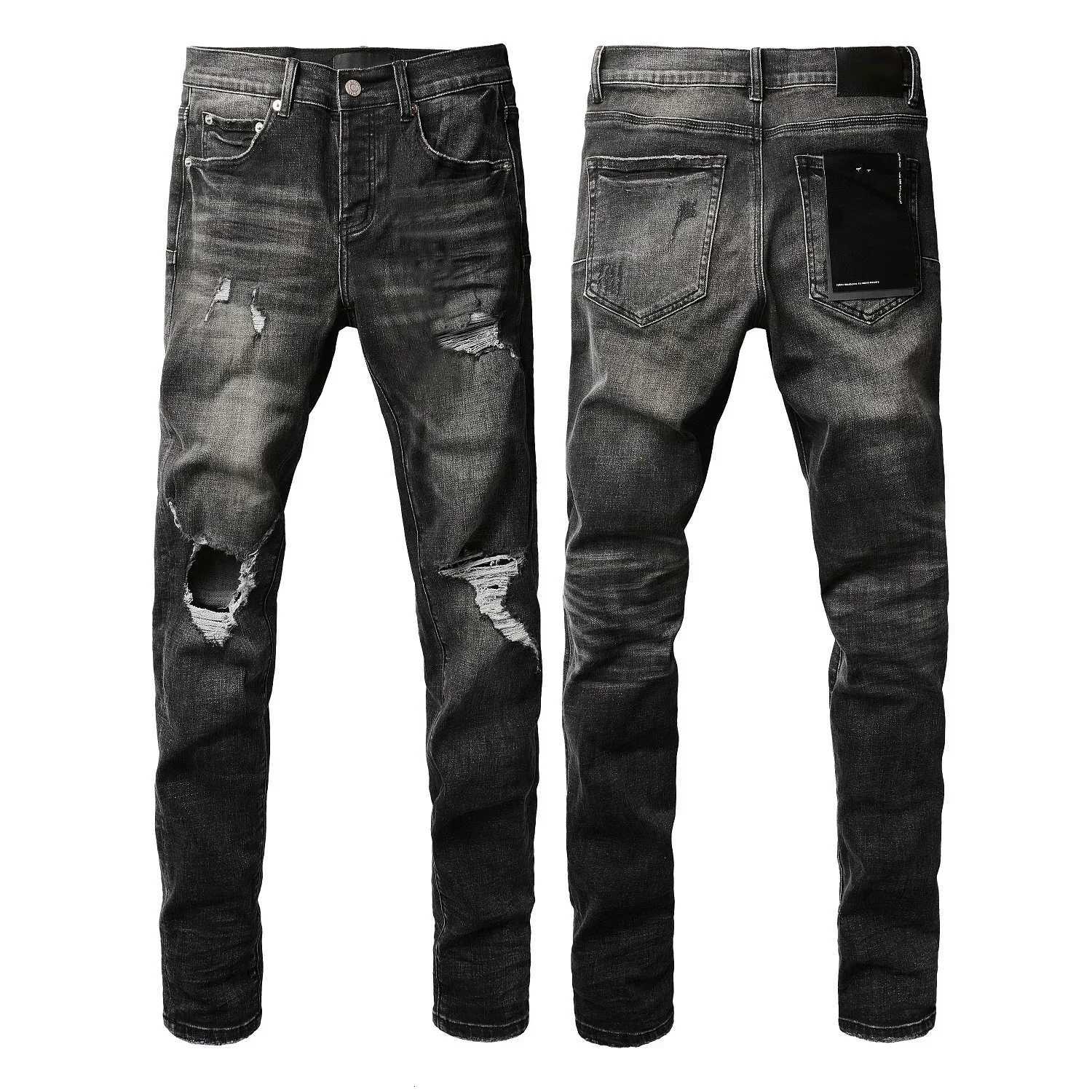 Black Ripped American Jeans 9079 Brand Pants High Waist Straight Leg Classic Fit Casual Wear X250812