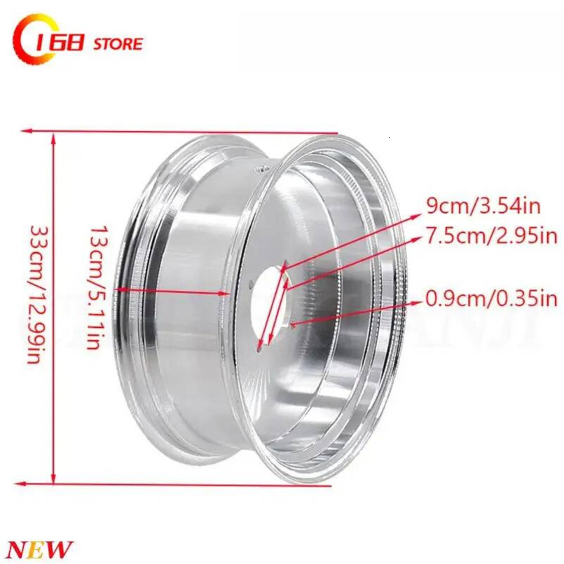 High quality 12 4.50-12 inch aluminum alloy wheels, suitable for motorcycle, electric tricycle, and scooter parts