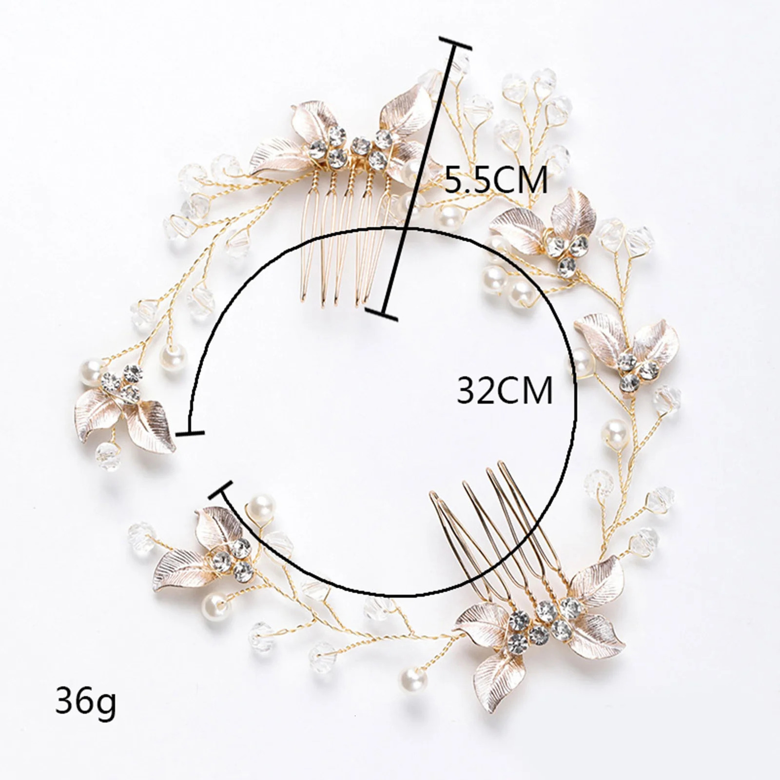 Bride Hair Comb Clips Glittering Strong Hold Gold for Princess Party Favors Accessories MIAOUS 250804