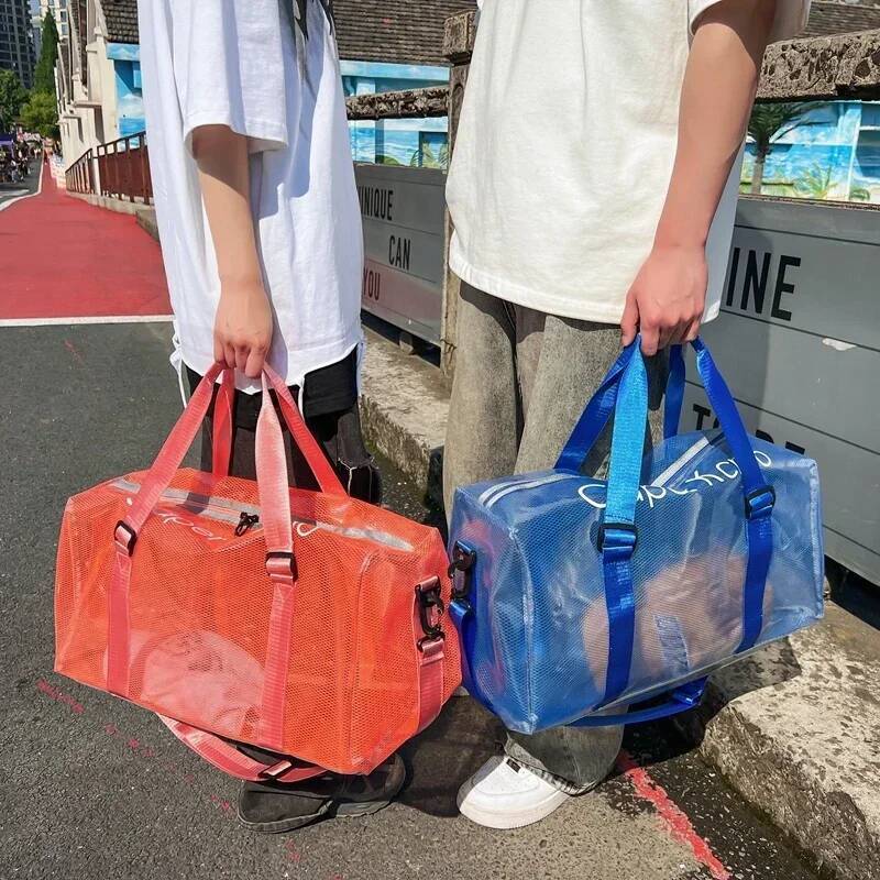 PVC Transparent New Fashion Handbag Candy Trendy Versatile Women's Bags 2025 Hot Sale Waterproof Large Capacity Travel Bag