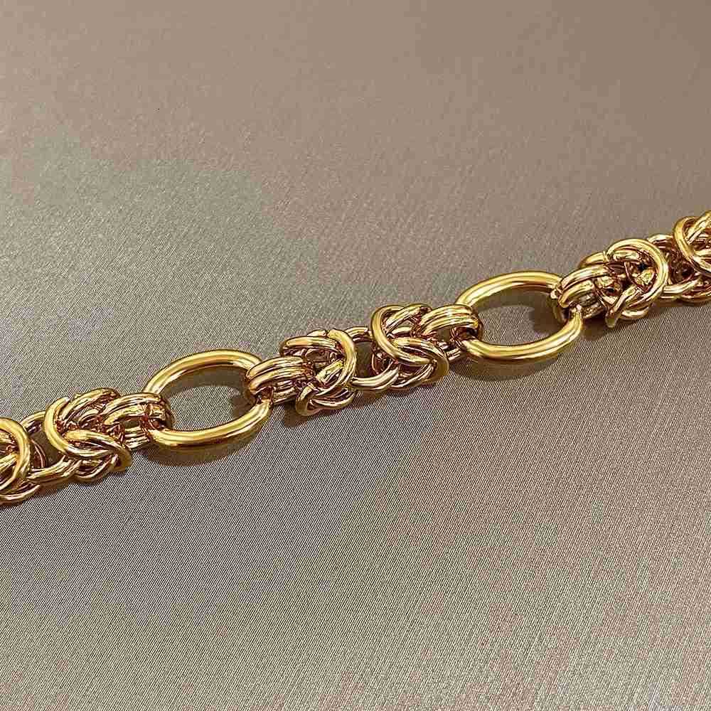 316L Stainless Steel Twisted Bracelets Bangles for Women Trendy Chunky Gold Plated Wrist Chain Bracelet Waterproof Jewelry U250812