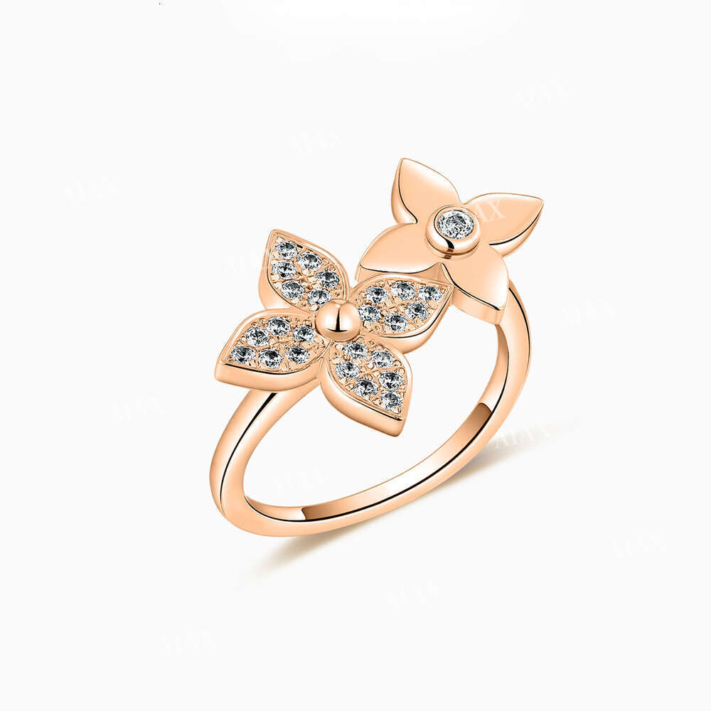 TWINS LULULight Luxury Elegant Fashion Versatile Double Flower Ring TSS7451