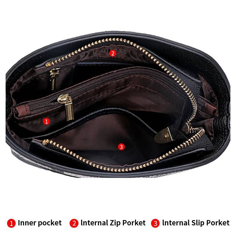 Aidrani Genuine leather women's single shoulder crossbody fashion woven patterned cowhide bag ddmymarket