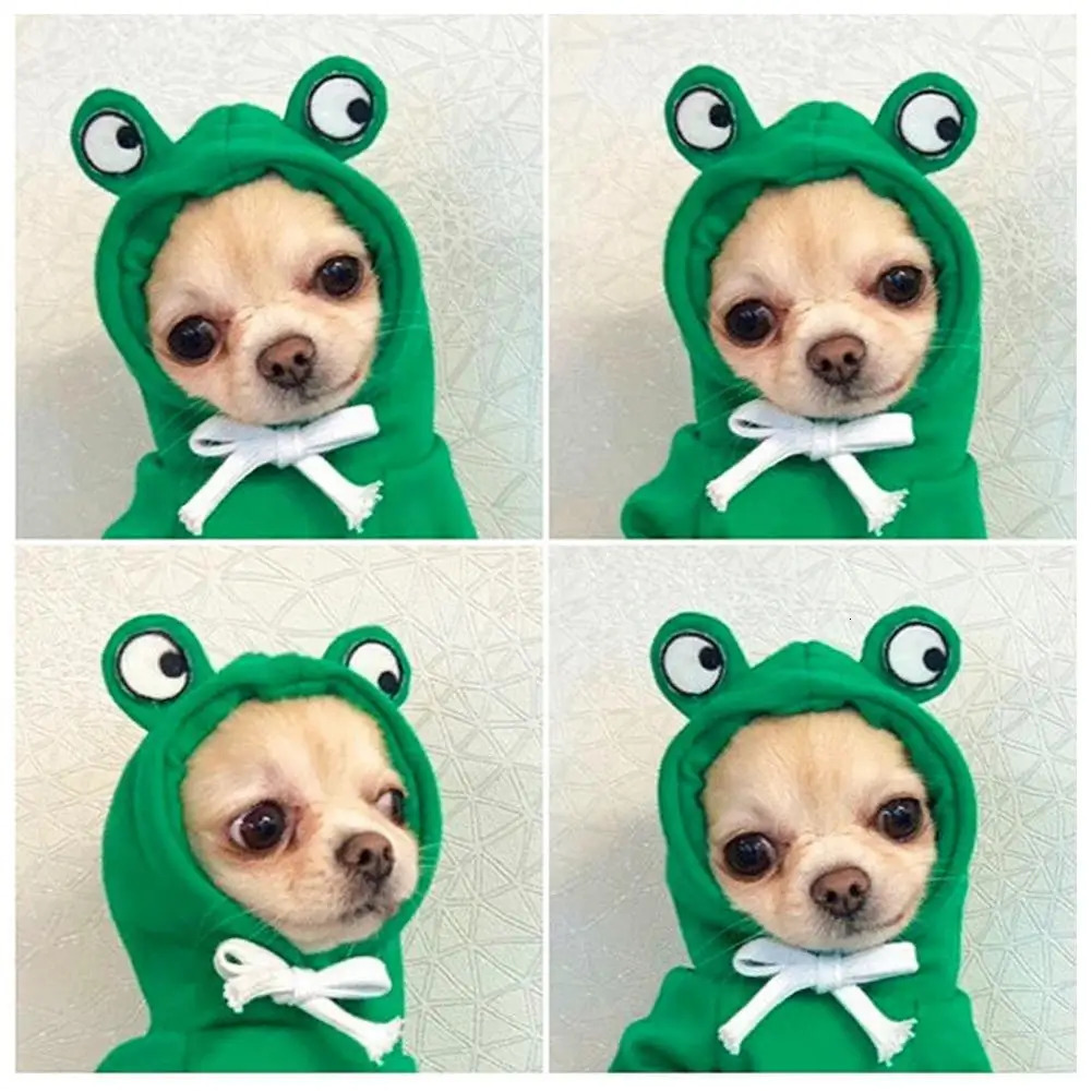 Pet Dogs Hoodie Dog Cat Green Cute Frog Pet Sweater Cosplay Pet Clothes Dog Hoodies Clothing Little Dog Cat Clothing Suit 250806