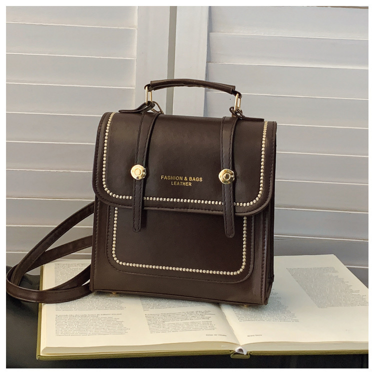 College Style Solid Color Trendy Women s Pendant New Casual Large Capacity Backpack Single Shoulder Handbag for ddmymarket