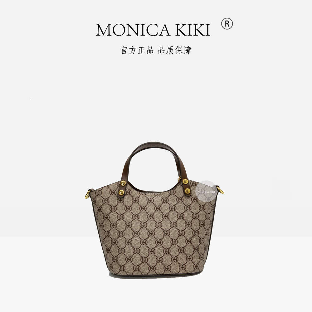 Old Monica Qiqi Flower Gray Large Capacity Tote Handbag for Women 2025 New Trendy Live Streaming Popular This Year