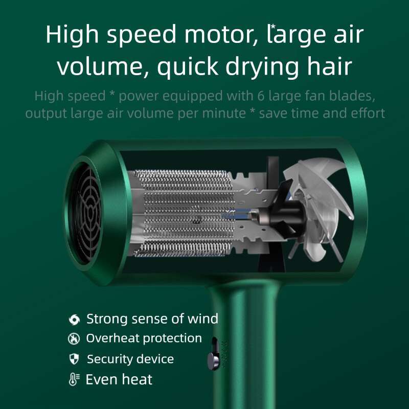 Blue Cold Air Hot Air Adjustable Hair Dryer for Professional and Home Beauty - Precise Thermal Control