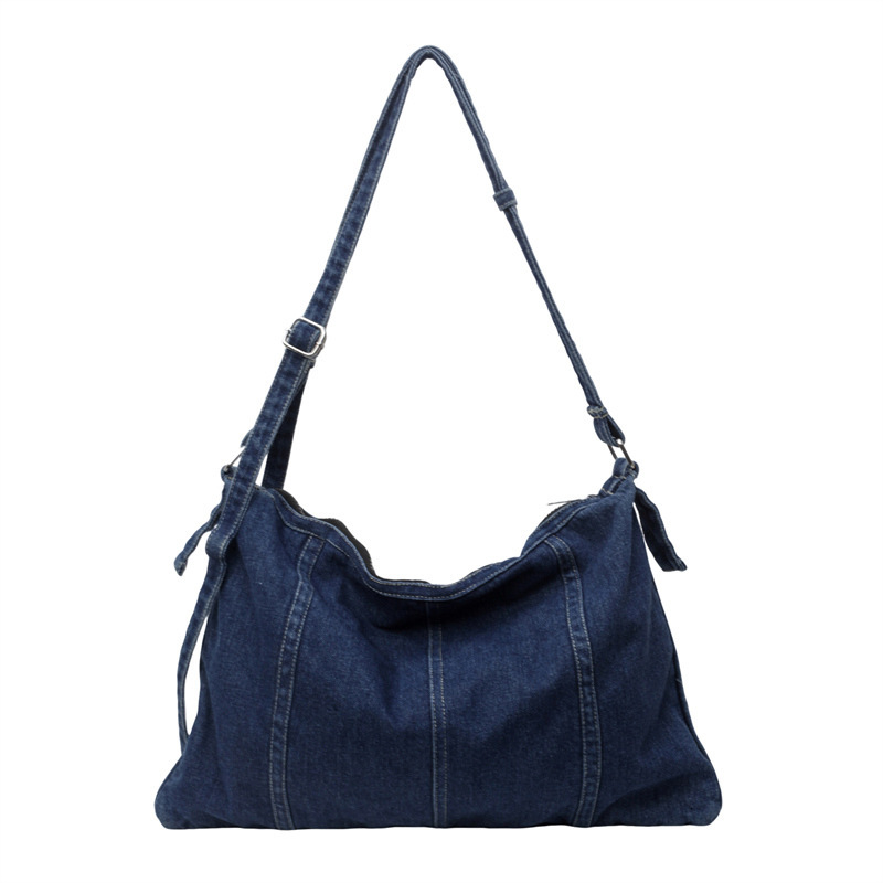 Denim for Women New Fashion Commuting High-end Feel Single Shoulder Crossbody Large Capacity Tote Bag