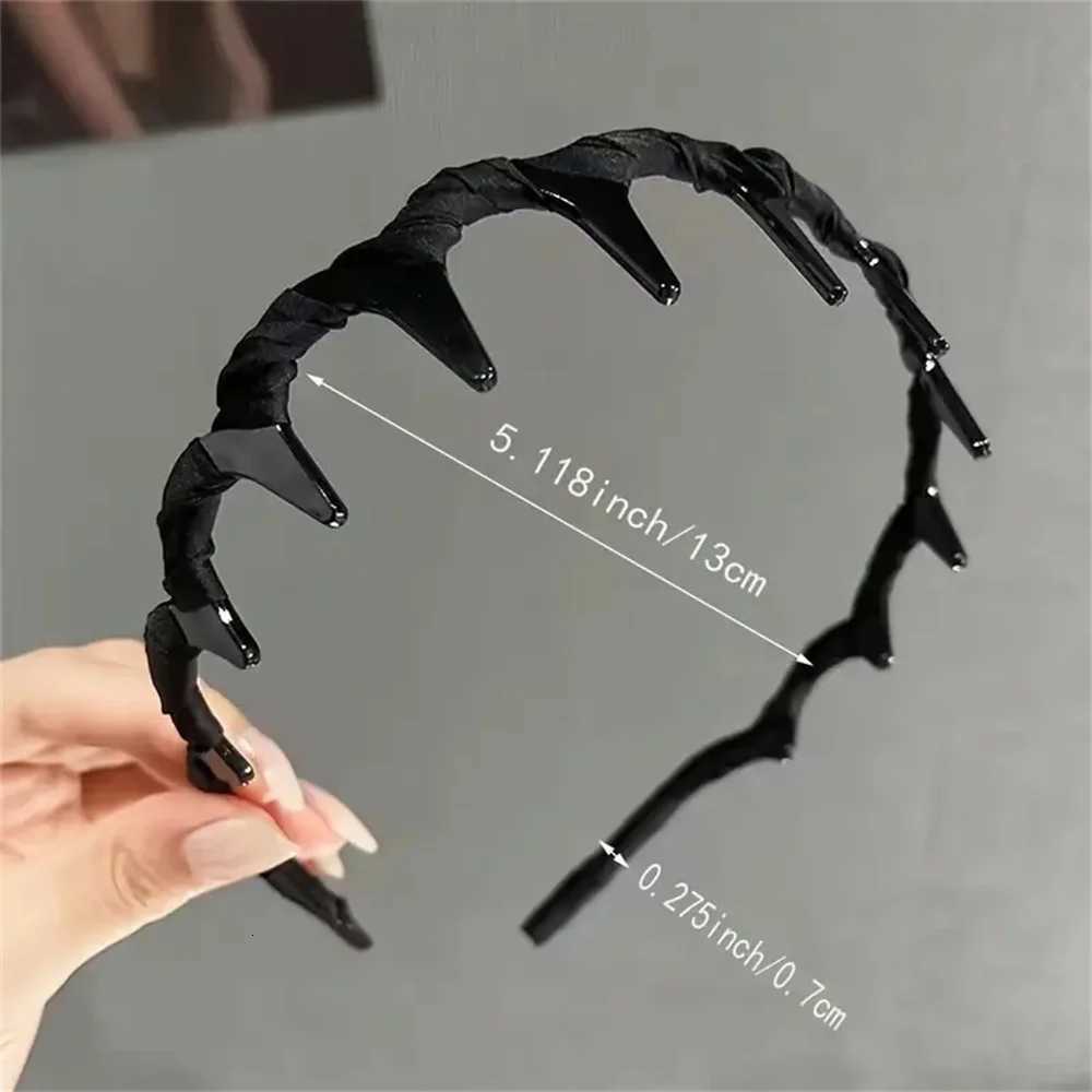 2Pcs/set Fashion Fabric Bands Large Plastic Teeth Hairbands Hairhoops for Women Hair Accessories X250812