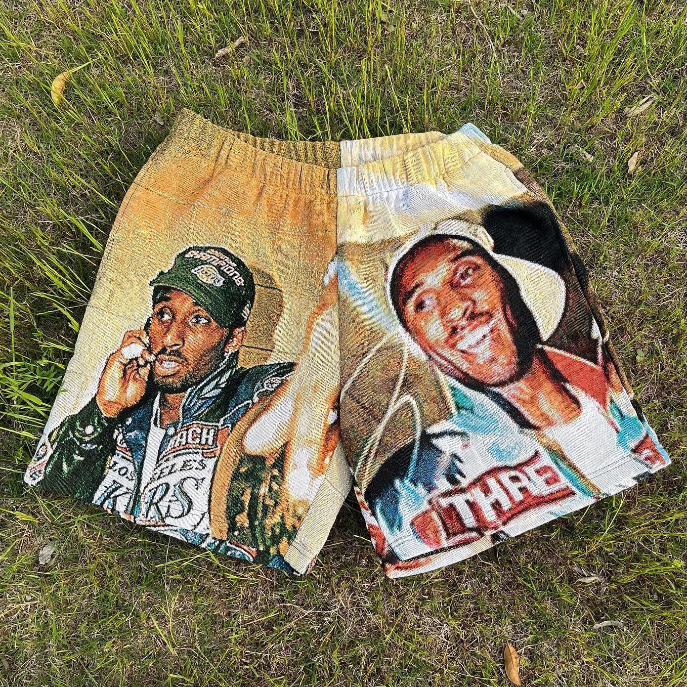 Cartoon Peripheral Shorts 3D Printed Beach Fashion Casual Wide-Leg Pants Unisex Terry Cloth