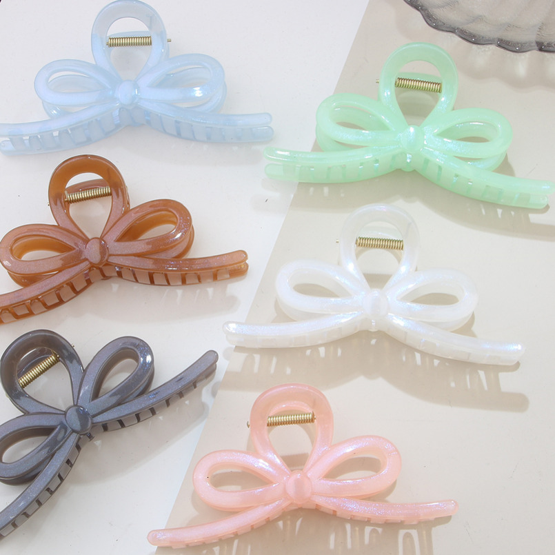 New High-End Bow Large Claw for Women, Back of Head Clip, Shark Clip Hair Accessory, Hairpin