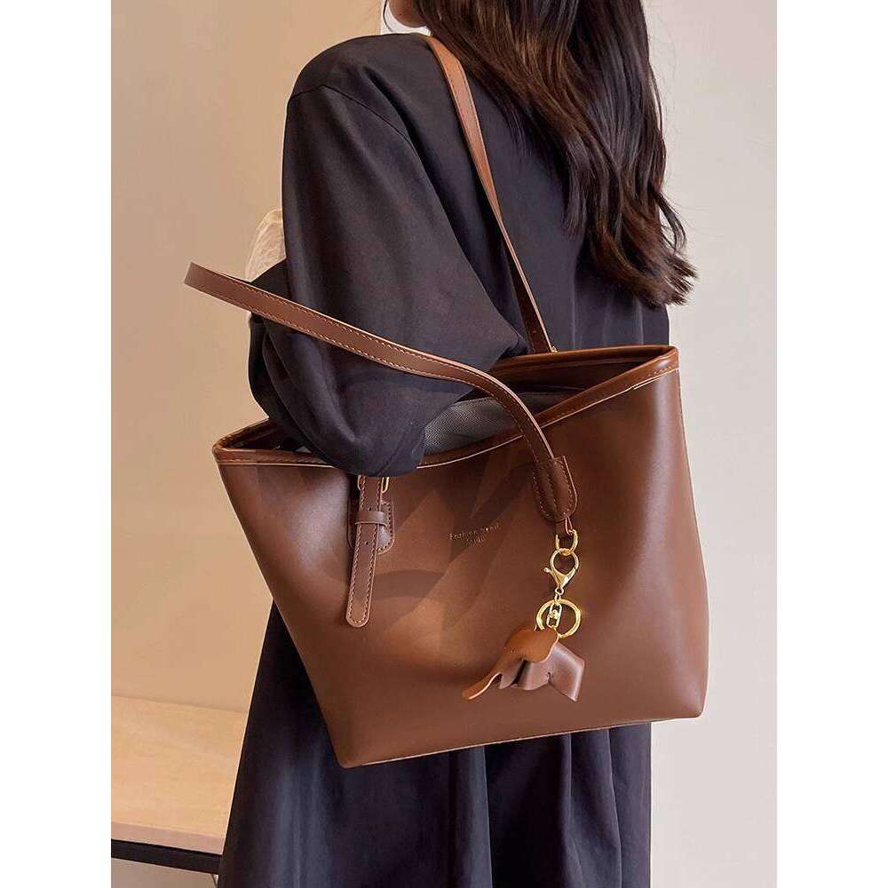 toteBag Shoulder bag ROSE NOIRE Large Capacity For Women New Style High End Feel College Student Ladies Handbag Commuter Tote Bag
