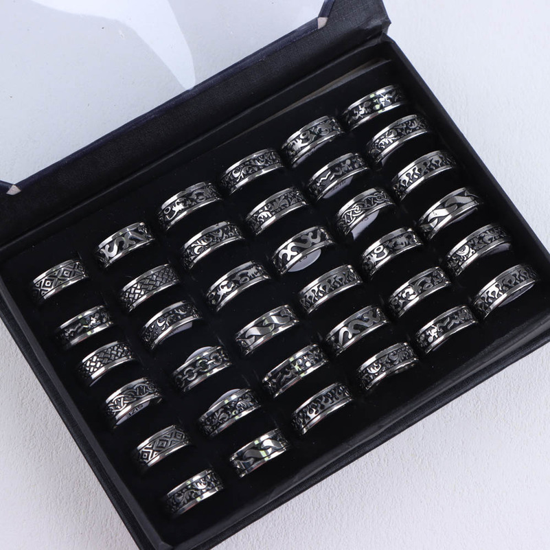 10pcs/lot Wholesale Fashion Simple Stainless Steel Ring For Men Women Beautiful Trendy Punk Jewelry Vintage Birthday Party Gifts 250805