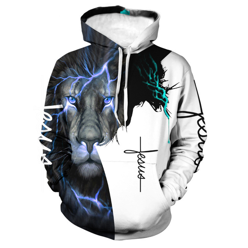 New Hooded 3D Printed Clothes Couple Style Men's Sweatshirt