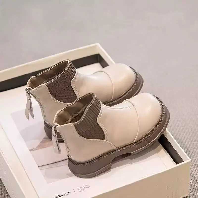 Kids Ankle Boots for Girls 2025 New Winter Toddler Fleece Boots Non-slip Breathable Lining School Shoes for Girls Boots 4-6 Years XJ250812