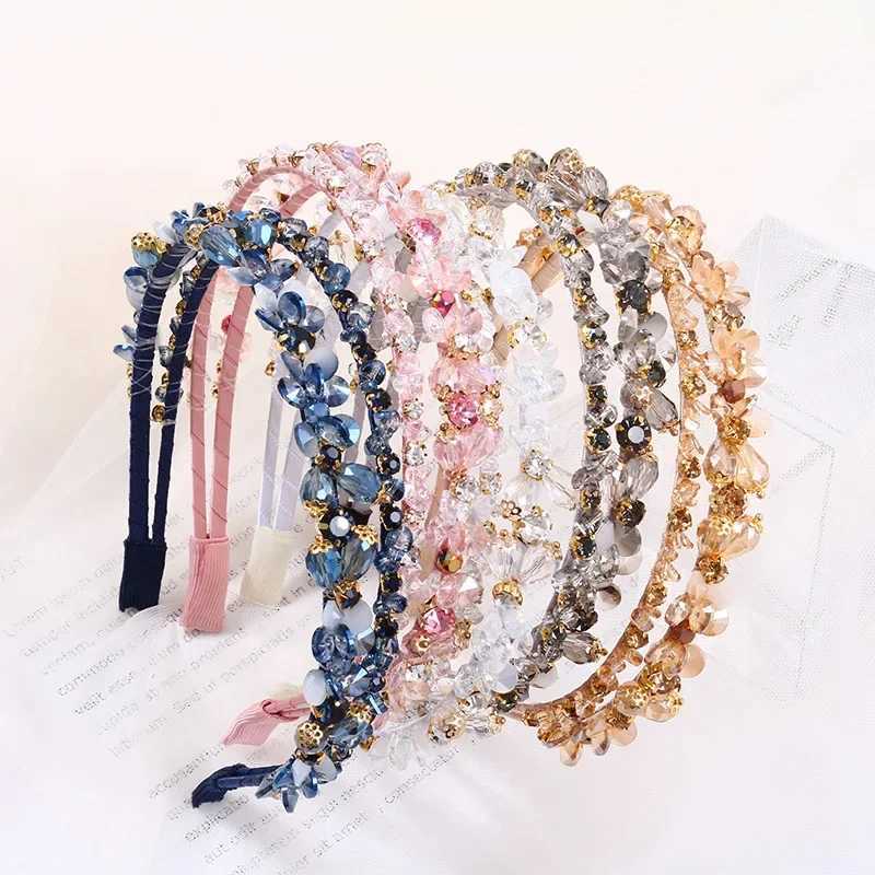 Handmade Bands Bling Crystal Metal Hairbands for Women Baroque Vintage Rhinestone Hair Jewelry Girls Hair Accessories X250812