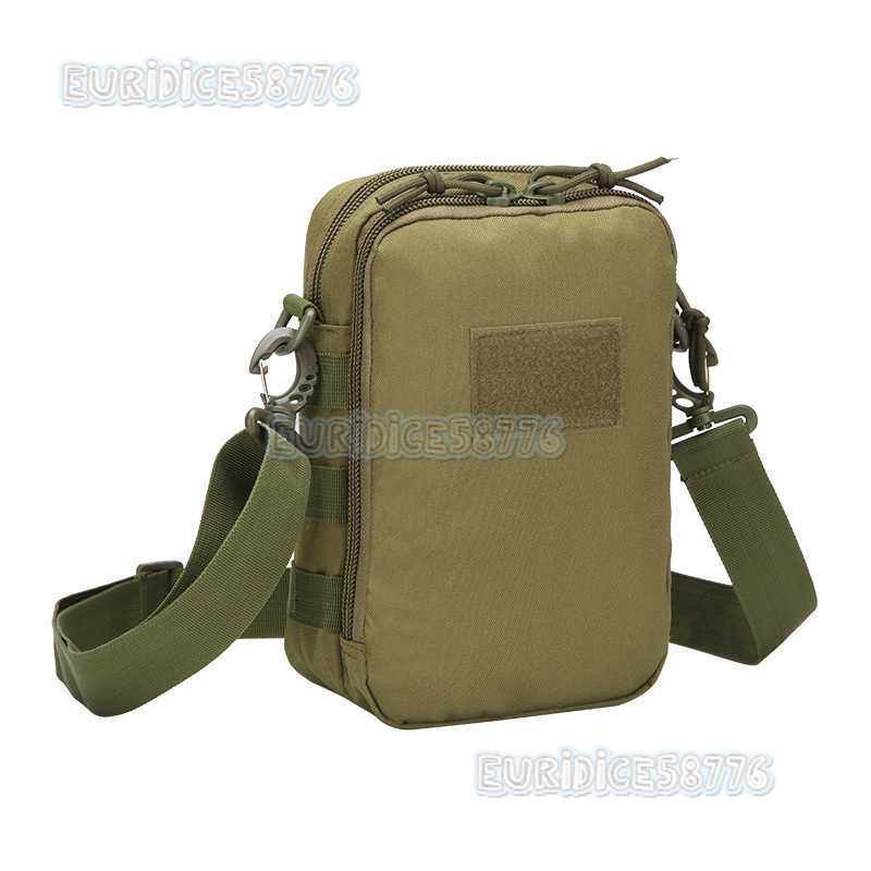 Multifunctional Mens and Womens Leisure Small Messenger Bag Outdoor Sports Riding and Running One Shoulder Hanging Bag Tactical Army Camouflage Bag H2