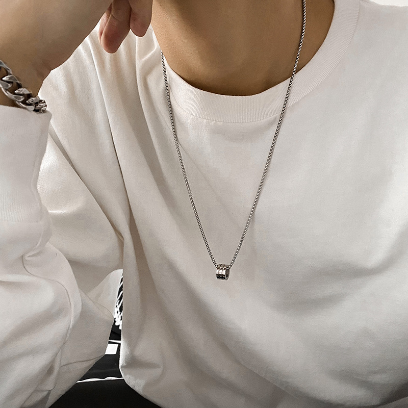 Trendy Man's Titanized Hip Hop Waist Accesor: Robust Stainless Band & Statement Necklace