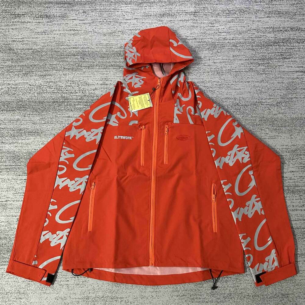 Trendy Island Soft Shell Elitework Waterproof Windbreaker Reflective Jacket Hooded Parka for Men