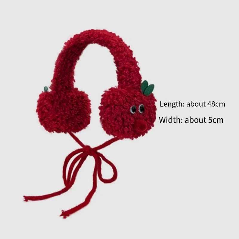 Japanese Plush Apple Ear Muffs Ladies Plush Earplugs Cold Ear Muffs Warm Cute Plush Windproof Ear Muffs Bike Accessories XJ250812
