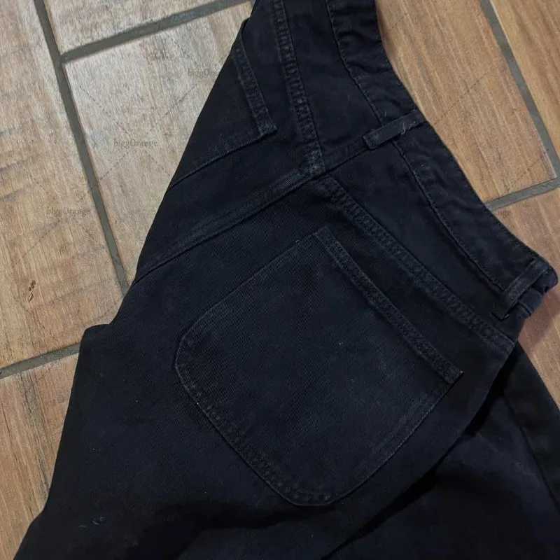 Goth Retro Street Clothing Men Loose American Casual Oversized Straight Wide-leg Pants Dark Harajuku Oversized Jeans Women W250812