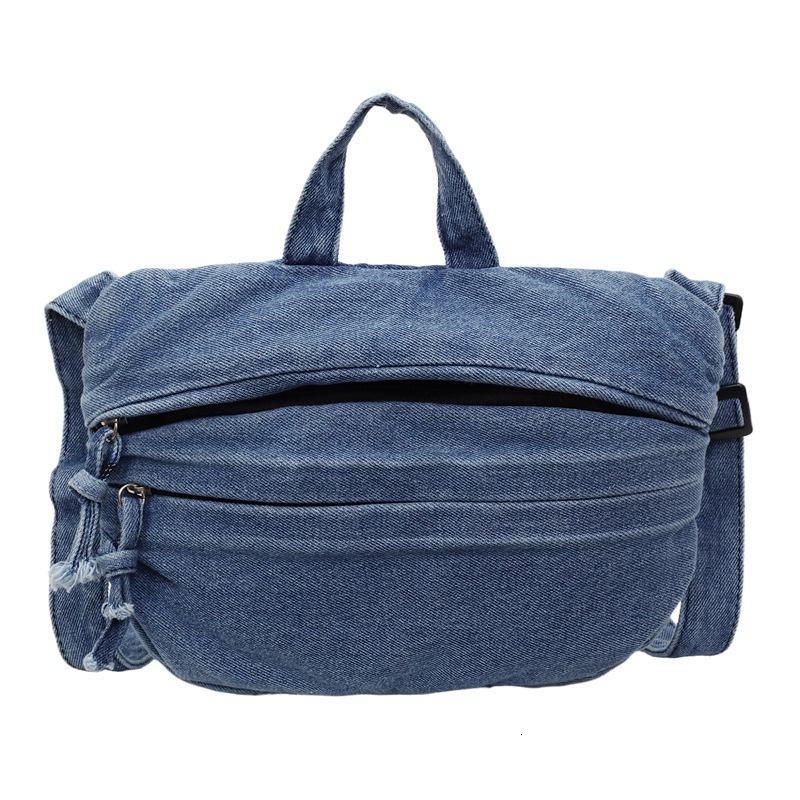 Design Denim for Women New Fashion Versatile Commuter Handbag Shoulder Crossbody Bag