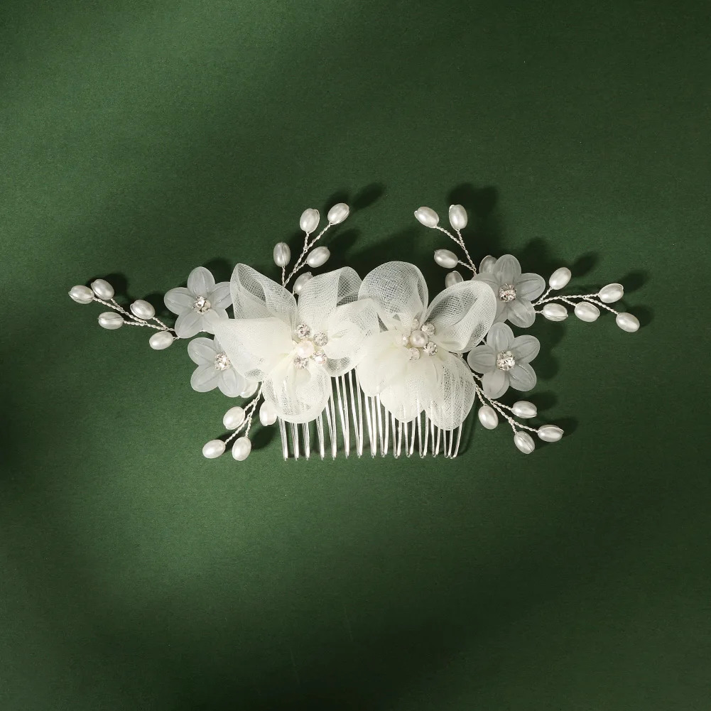 Fashion Bridal Headdress Flower Hair Comb Hairpin Set Handmade Bride Accessories For Women Wedding Party Hairclips Gifts 250804