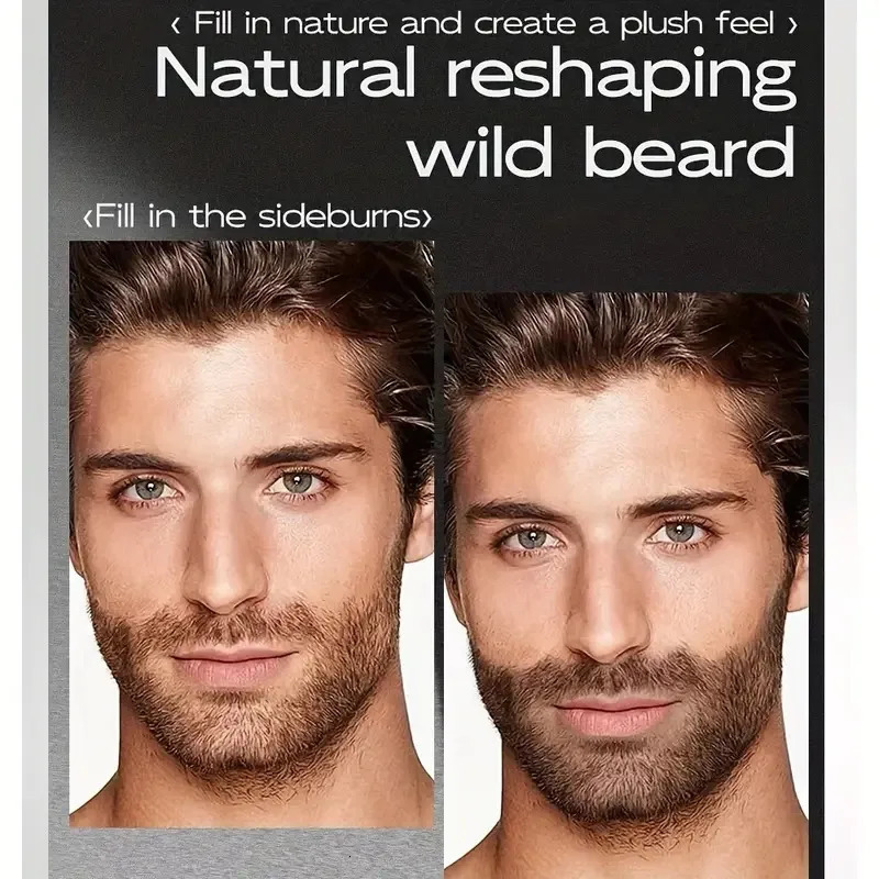 4 Colors Beard Pencil Filler for MenBeard Filling Stick And Brush 2in 1 for Moustache Hair Long Lasting Coverage Natural Finish 250809