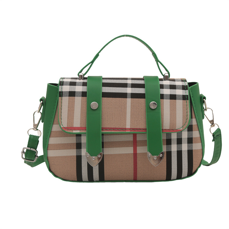 Popular fashion contrast plaid armpit small square bag summer new Korean shoulder bag fashionable handbag for women2025