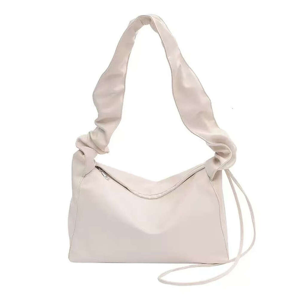 Spring Summer New Large Capacity Underarm Cloud Women's Single Shoulder Baguette Wrinkled Pillow Bag B5