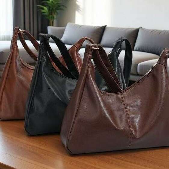 2025 Classic Soft Leather Lazy Style Tote High-End Feel Single Shoulder Handbag Large Capacity Underarm Bag
