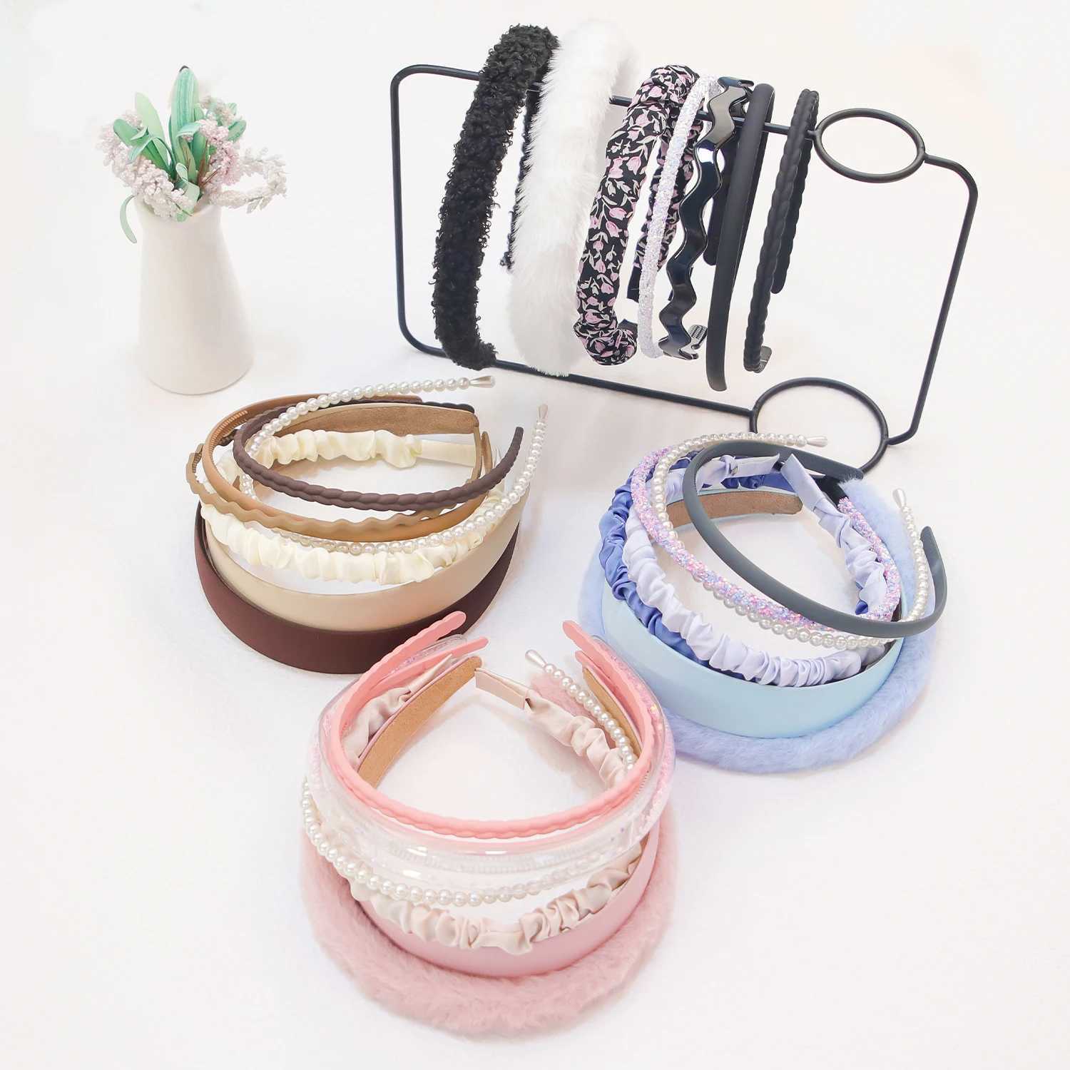7pcs Set Fashion Bands for Girls Pearl Hair Bands Versatile Simple Hairband Hair Hoop Hair Accessories Wear X250812